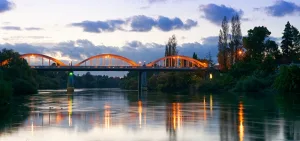 Fairfield bridge of the Waikato river in Hamilton New Zealand